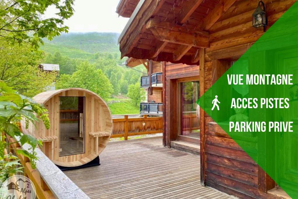 2AlpesChalets Chalet Marie 2 Standing et Sauna aux pieds des pistes chalet pied des pistes