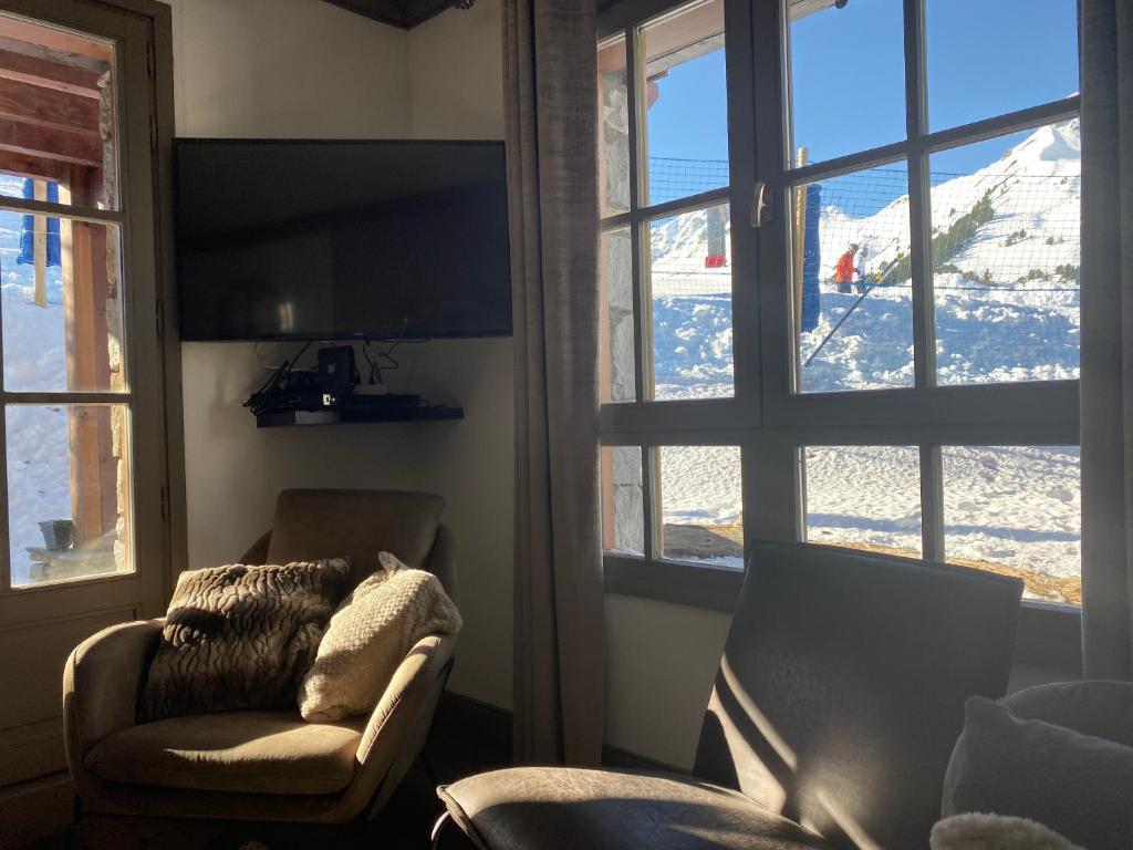 ARC 1950 APPT 2 CHAMBRES 1 COIN NUIT LUXUEUX SKI AUX PIEDS appartement pied des pistes 12