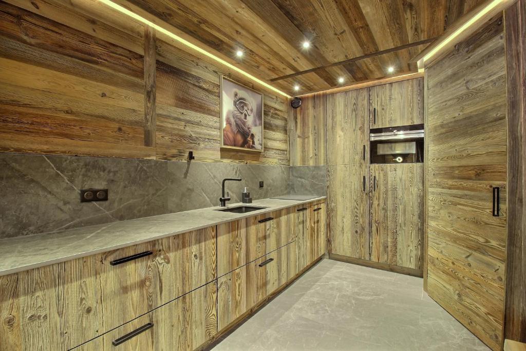 ARC 1950 Appartement style Chalet Haut de Gamme 2 chambres 6 personnes appartement pied des pistes 17