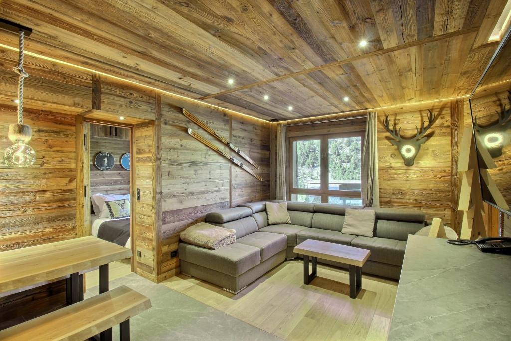 ARC 1950 Appartement style Chalet Haut de Gamme 2 chambres 6 personnes appartement pied des pistes 7
