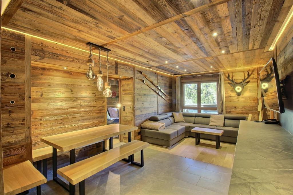ARC 1950 Appartement style Chalet Haut de Gamme 2 chambres 6 personnes appartement pied des pistes