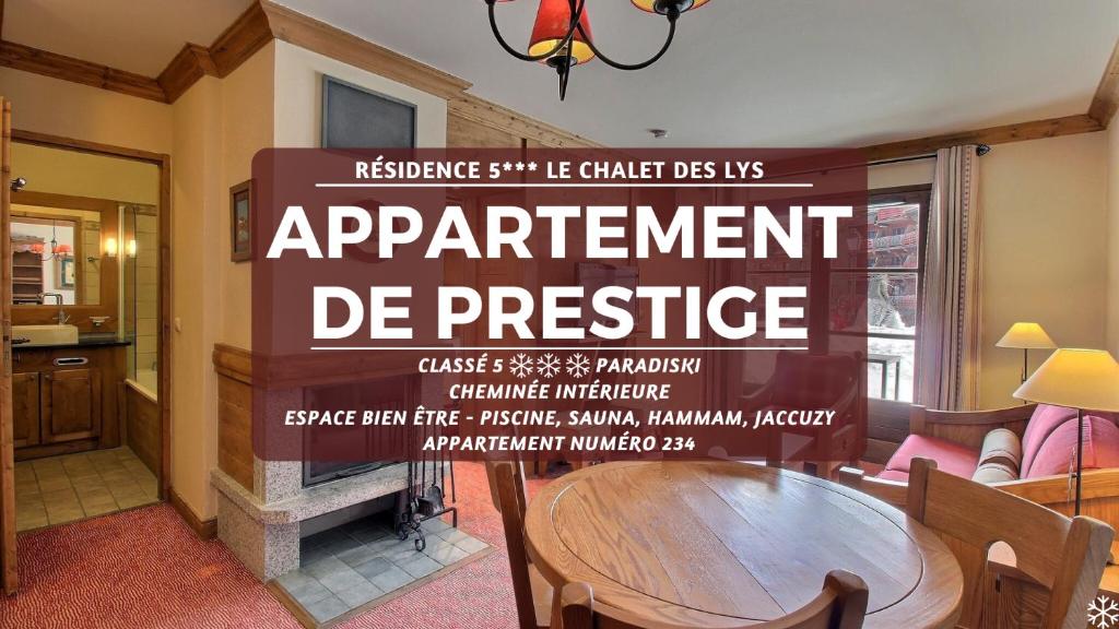 ARC 1950 Suite de Prestige Cheminee interieur appartement pied des pistes