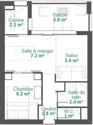 Appartement 5 p Belle Plagne Skis aux pieds appartement pied des pistes 9