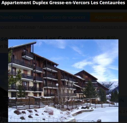 Appartement Duplex 4 pers a Gresse en Vercors appartement pied des pistes