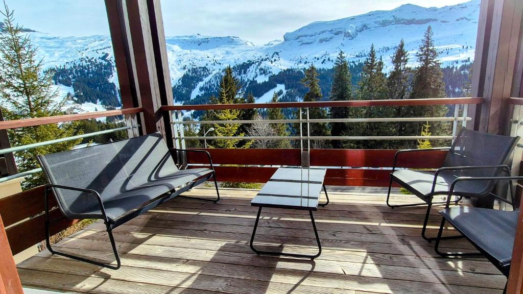 Appartement Premium a Flaine altitude 1740 m 8 a 10 personnes au pied des pistes piscine jacuzzi sauna hammam et salle de sport appartement pied des pistes 19