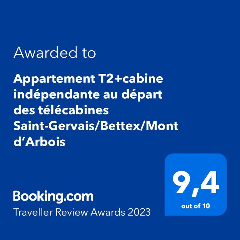 Appartement T2cabine independante au depart des telecabines Saint GervaisBettexMont dArbois appartement pied des pistes 6