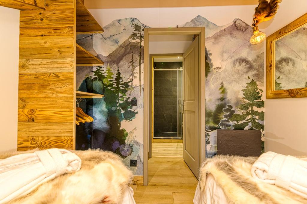 Appartement style chalet 5 vue Mont Blanc Arc 1950 appartement pied des pistes 10
