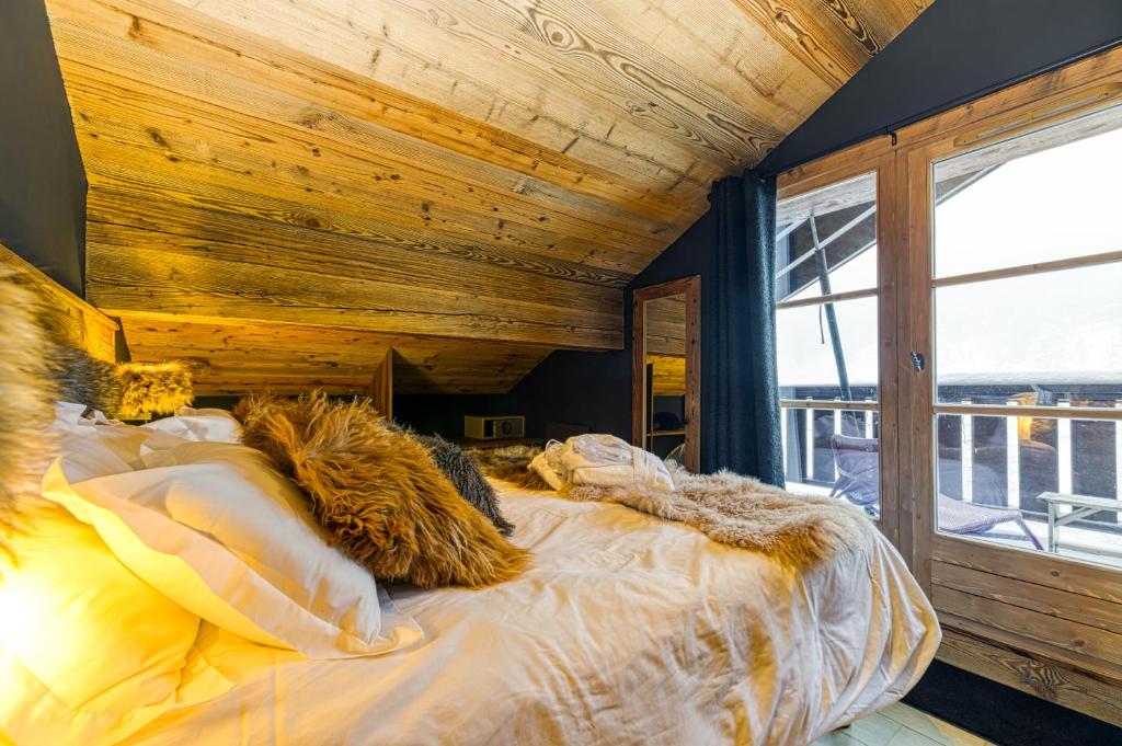 Appartement style chalet 5 vue Mont Blanc Arc 1950 appartement pied des pistes 11