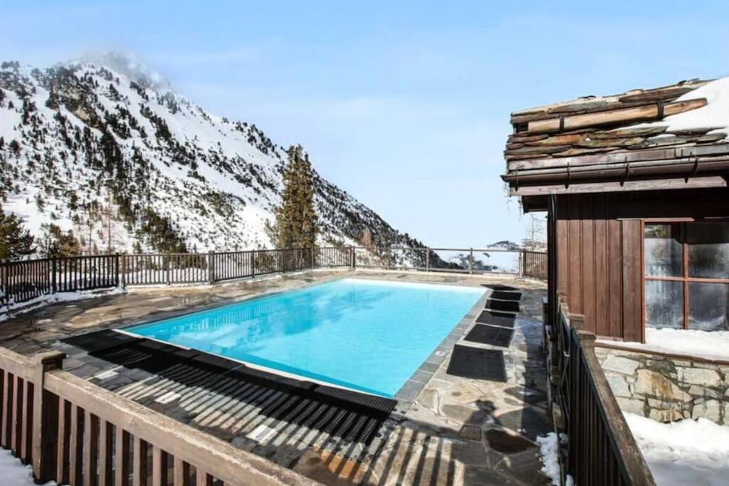 Appartement style chalet 5 vue Mont Blanc Arc 1950 appartement pied des pistes 18