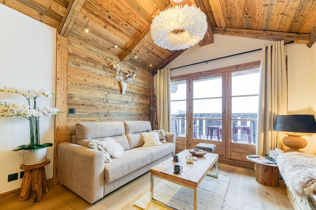 Appartement style chalet 5 vue Mont Blanc Arc 1950 appartement pied des pistes 4