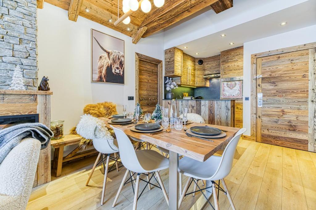 Appartement style chalet 5 vue Mont Blanc Arc 1950 appartement pied des pistes 6