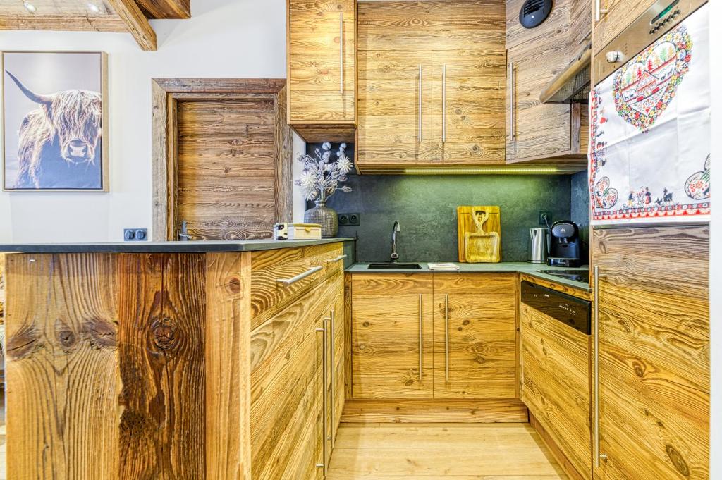 Appartement style chalet 5 vue Mont Blanc Arc 1950 appartement pied des pistes 7