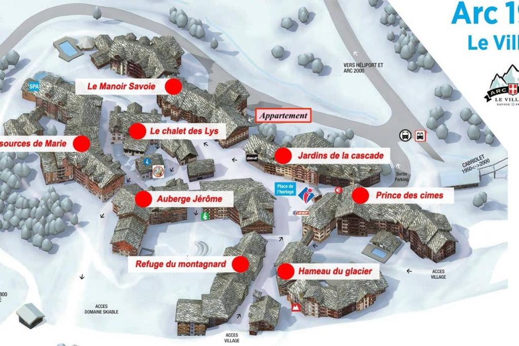 Arc 1950 3 pieces 6 personnes Luxe Manoir Savoie appartement pied des pistes 18