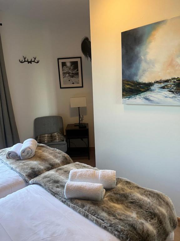 Arc 1950 Ski in Ski out and Spa Newly refurbished 153 Sources De Marie 2 bedroom 2 bathroom Sleeps 4 6 Mont Blanc view from every window Free WiFi appartement pied des pistes 19