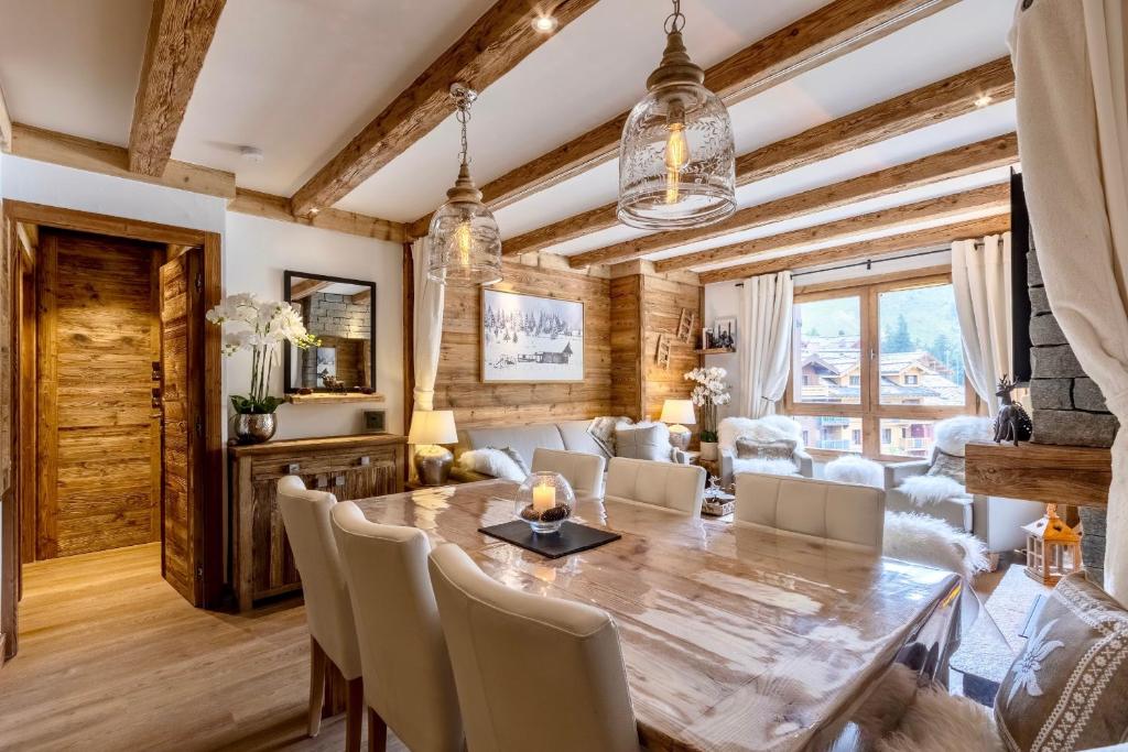 Arc 1950 ambiance chalet luxe 57pers dans residence 5 skis aux pieds avec SPA appartement pied des pistes 1