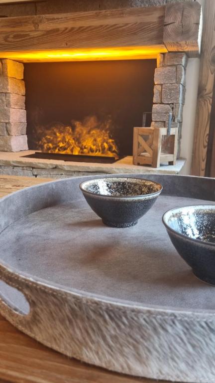 Arcs 1950 Appartement Luxe type chalet 5 a 7 personnes Vue imprenable sur le Montblanc skis aux pieds appartement pied des pistes 13