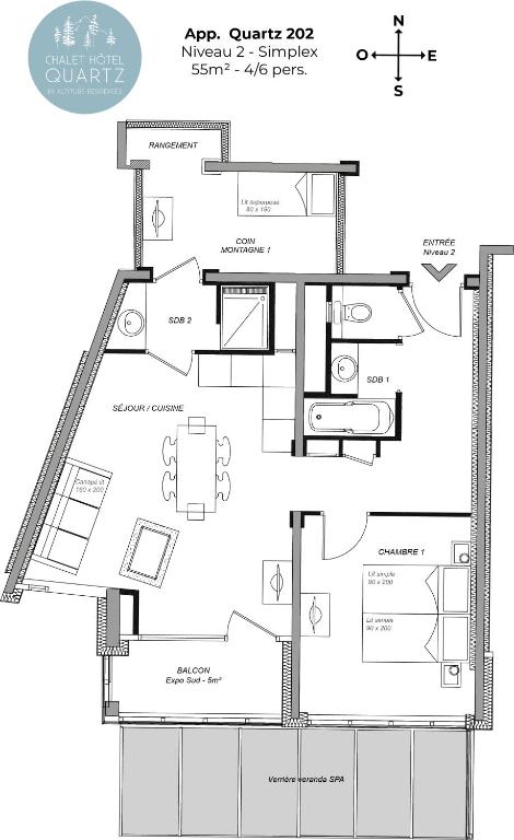 Chalet Hotel Quartz appartement pied des pistes 13