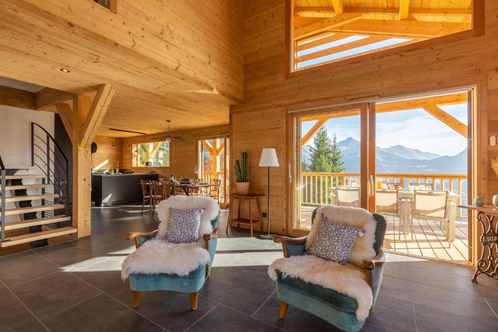 Chalet Lucyvon exceptional view chalet pied des pistes 1
