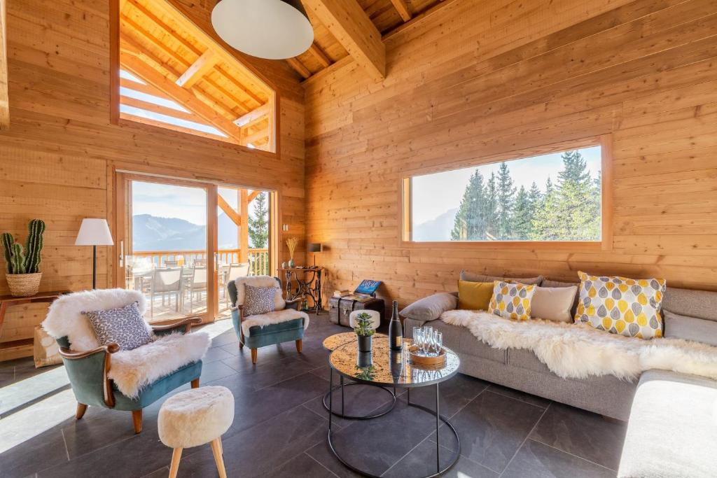 Chalet Lucyvon exceptional view chalet pied des pistes