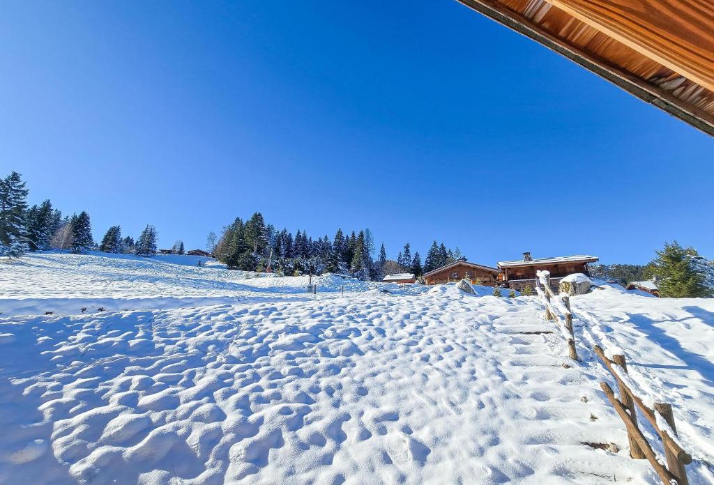 Chalet sur les pistes aux Communailles face au Mont BIanc chalet pied des pistes 14