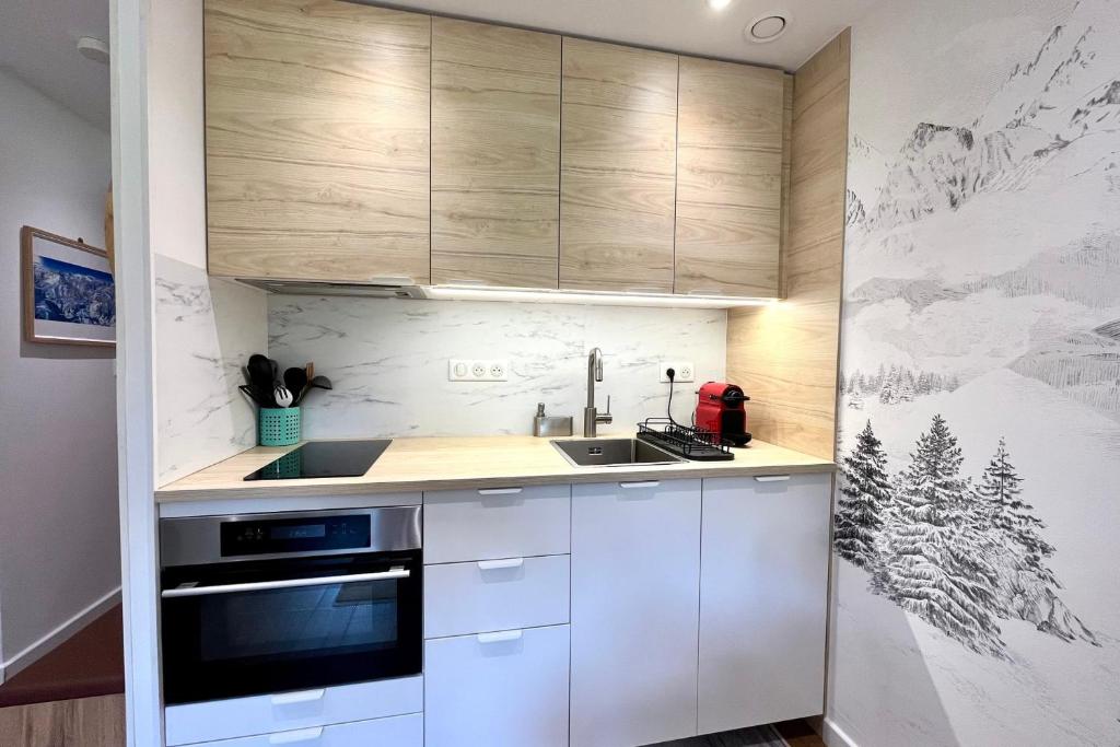 Cosy 30m in the heart of Combloux appartement pied des pistes 3