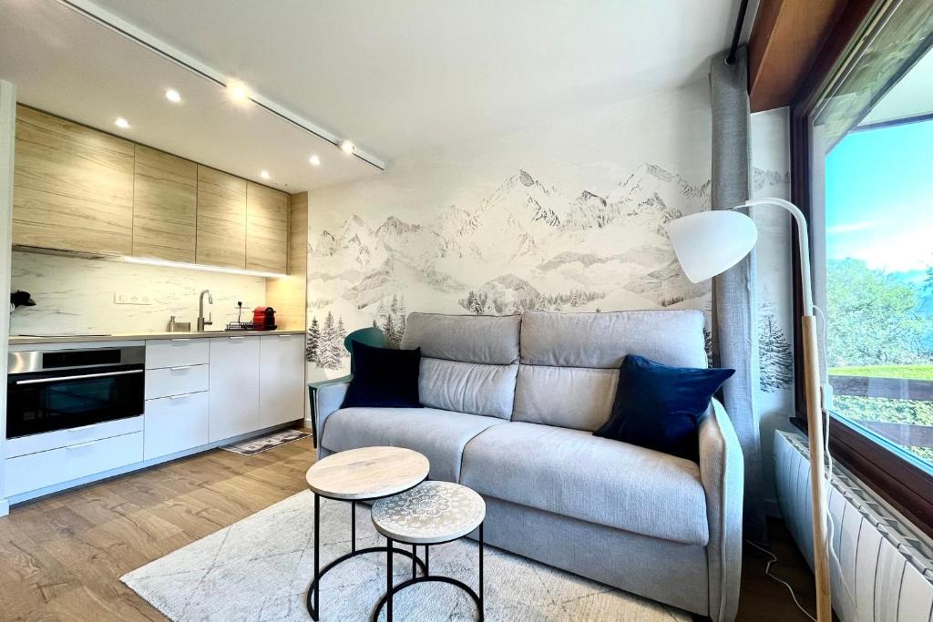 Cosy 30m in the heart of Combloux appartement pied des pistes
