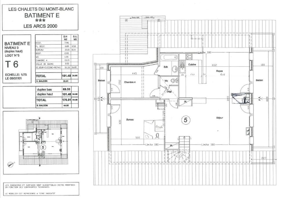 Duplex 170m2 avec terrasse vue domaine skiable ARCS2000 appartement pied des pistes 10