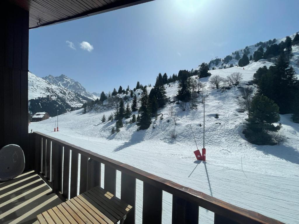Duplex Plein sud Pied des pistes 50m2 Mottaret appartement pied des pistes 14