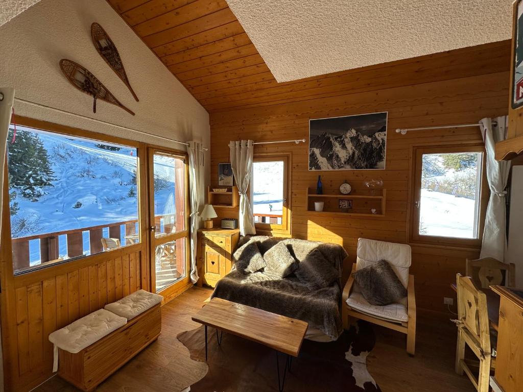 Duplex Plein sud Pied des pistes 50m2 Mottaret appartement pied des pistes 5