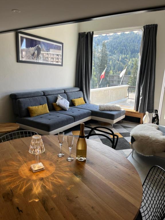 Flaine Forum H1 Cassiopee Mezzanine Terrasse appartement pied des pistes 11