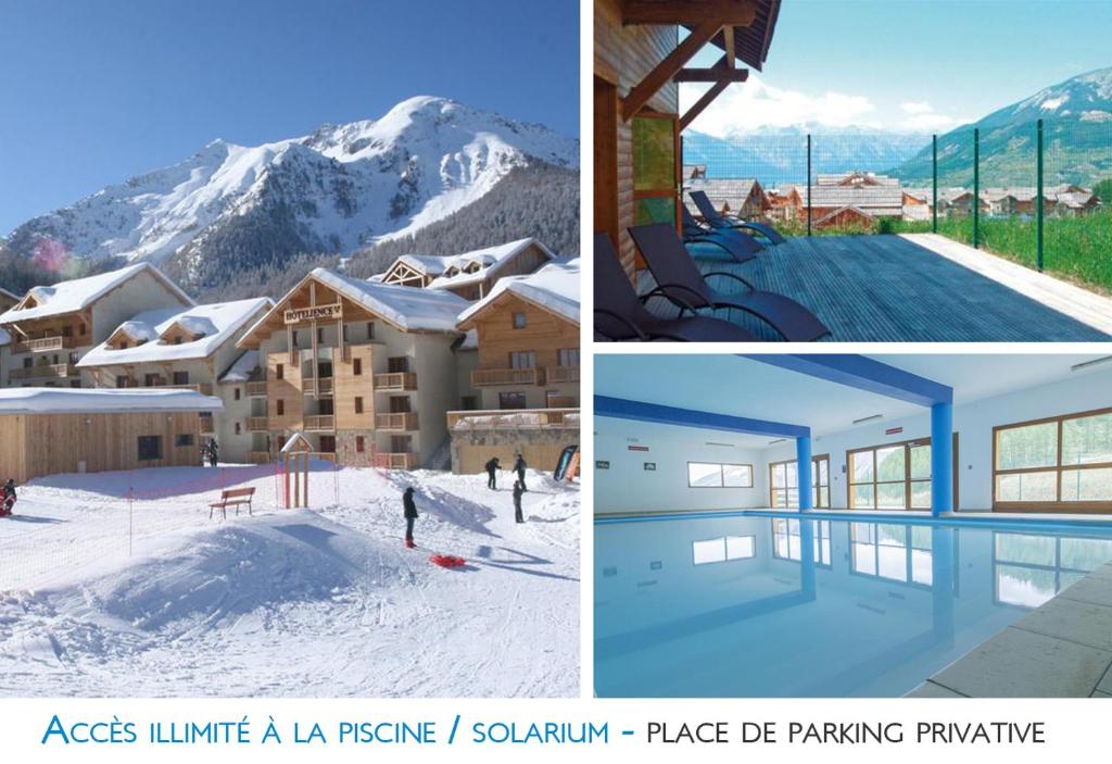 LES ORRES 1800 Appartement 4 p JACUZZI balneo prive Vue piste piscine residence appartement pied des pistes 10