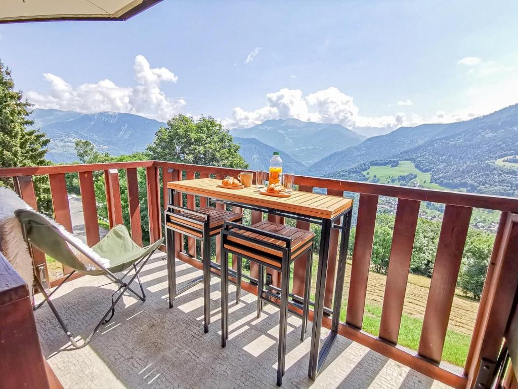 La Montagnarde avec vue imprenable station Doucy Valmorel 4pers appartement pied des pistes 4