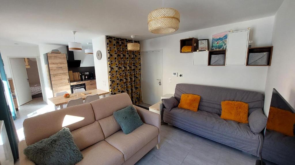 Large new T2 with terrace le dahu perche appartement pied des pistes 7