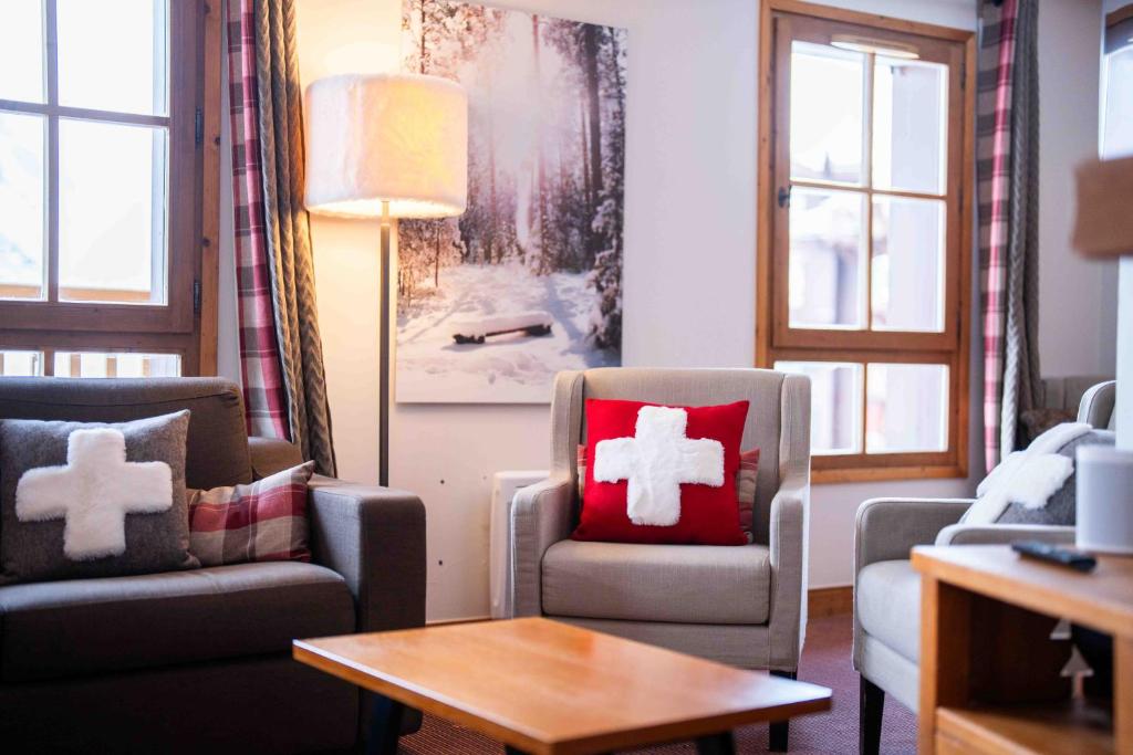 Le Grand Ours Ski in ski out 4 bed chalet Arc 1950 appartement pied des pistes 8