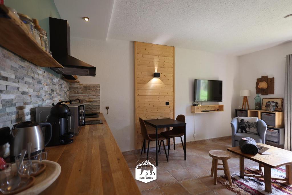 Le Petit Ours Le Petit Cerf Studios vue lac montagnes appartement pied des pistes 15