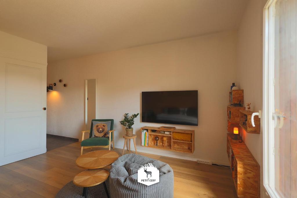 Le Petit Ours Le Petit Cerf Studios vue lac montagnes appartement pied des pistes 3