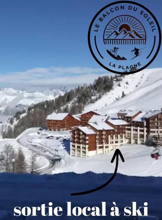 Le balcon du soleil Pied de pistes 2100m 5 pers Plagne Soleil paradiski appartement pied des pistes 10