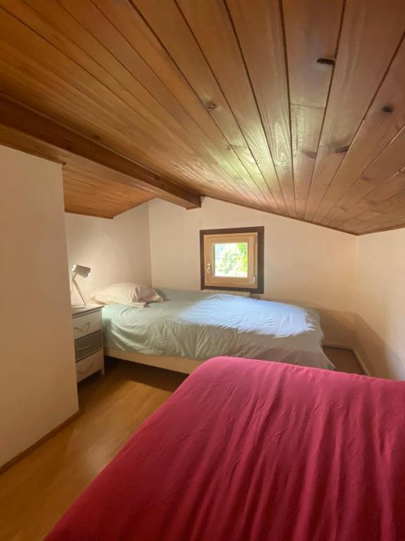 Logement mansarde dans maison avec jardin en bord de piste vue montagne appartement pied des pistes 11