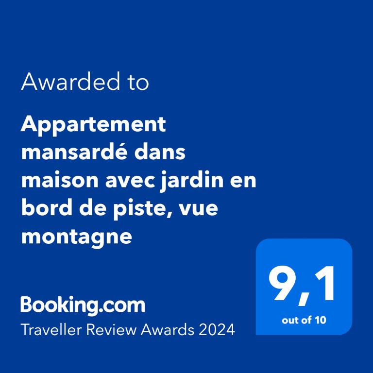 Logement mansarde dans maison avec jardin en bord de piste vue montagne appartement pied des pistes 18