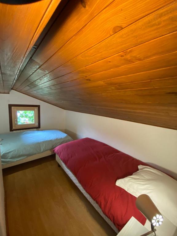 Logement mansarde dans maison avec jardin en bord de piste vue montagne appartement pied des pistes 9