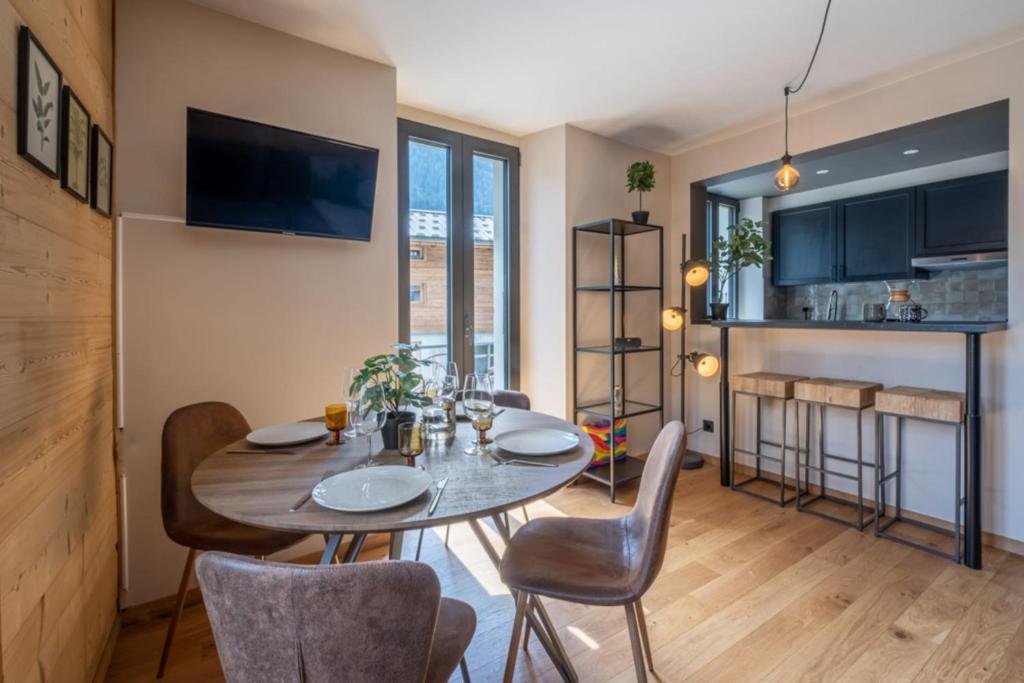 Newly renovated apartment with Mont Blanc view appartement pied des pistes 4