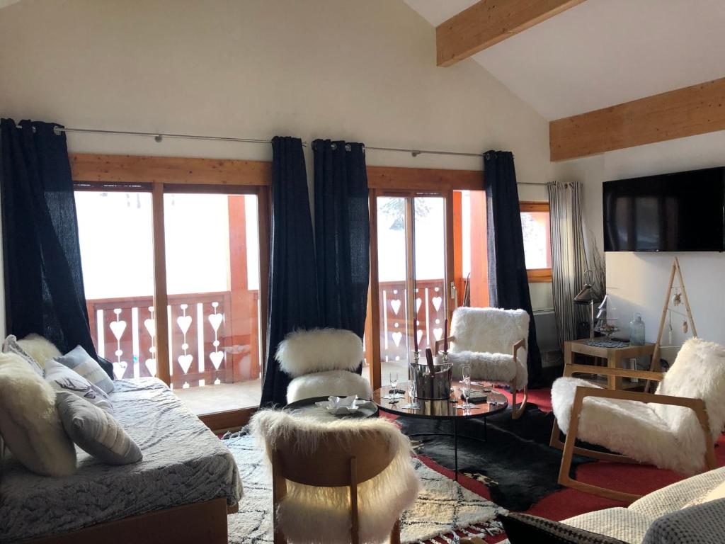 Penthouse Bond 007 120 m2 piscine sauna Risoul 1850 appartement pied des pistes 5