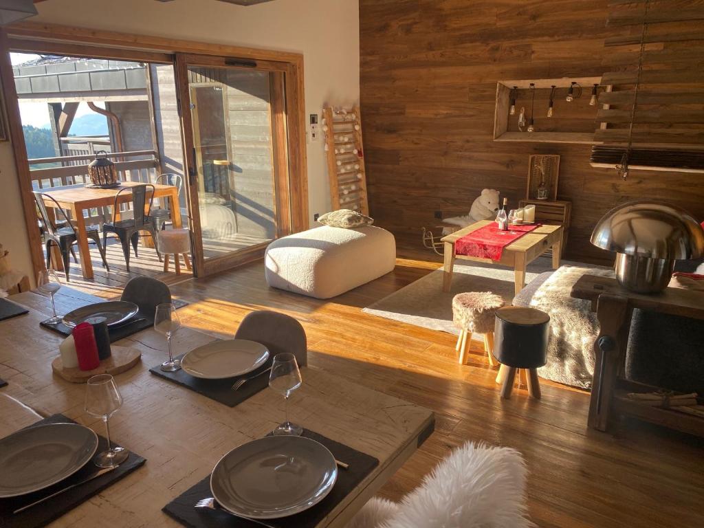 Penthouse lOurse Bleue Sauna privatif acces direct aux pistes appartement pied des pistes 10