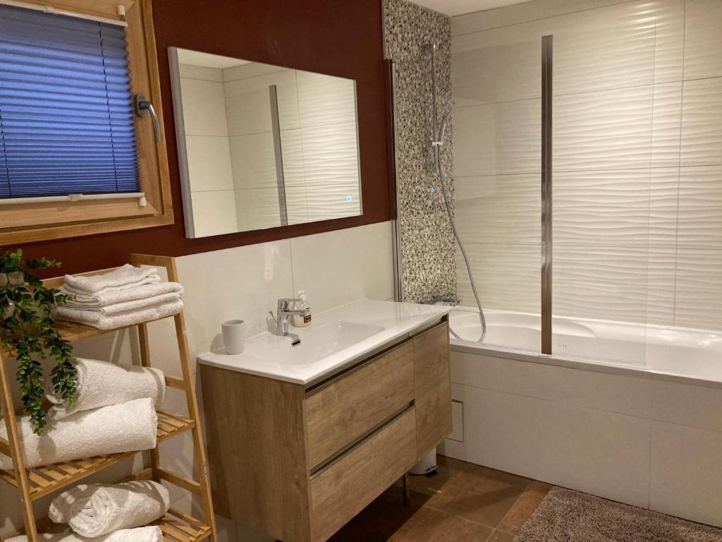 Renovated flat facing Mont Blanc appartement pied des pistes 2