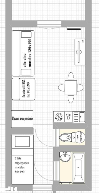 Studio 2 alpes pied piste petite aiguille menage inclus balcon parking appartement pied des pistes 17