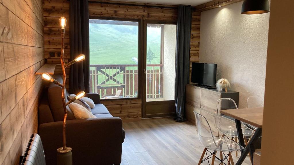 Studio Dama neuf 4 p avec terrasse vue imprenable appartement pied des pistes 7