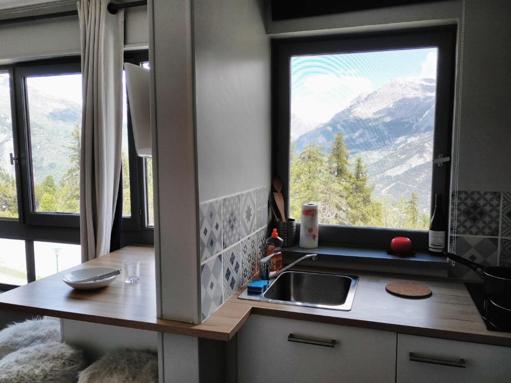 Studio fonctionnel 16m2 avec vue panoramique appartement pied des pistes