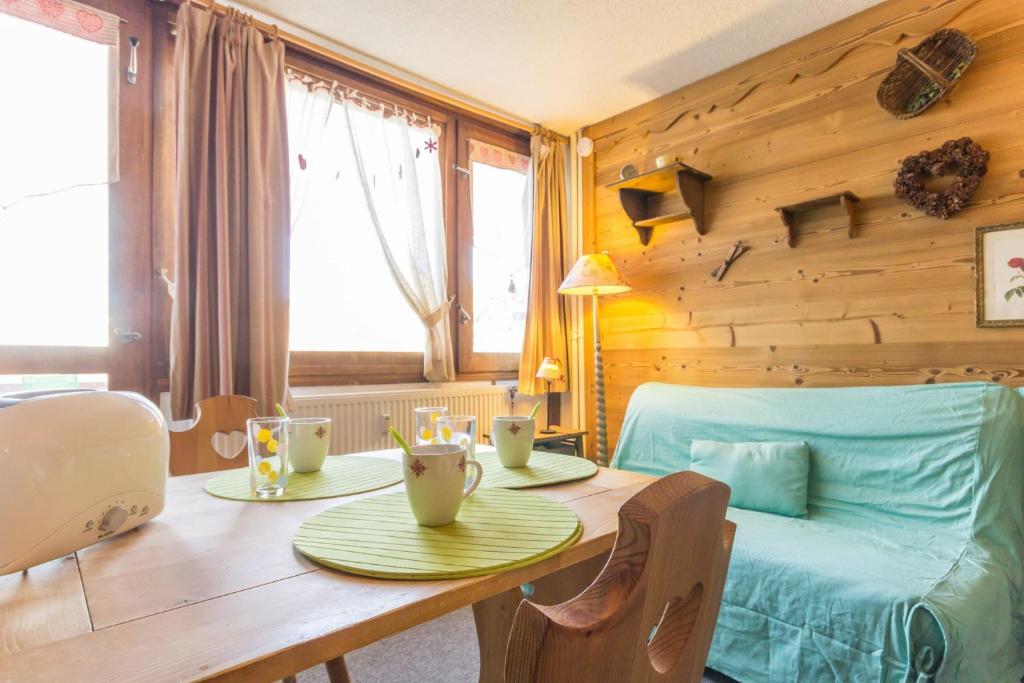 Studio with terrace view on Mont Blanc appartement pied des pistes 1