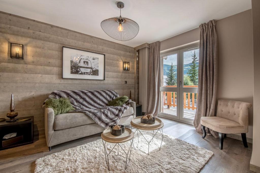 Superbe Appartement au Plateau Rond Point des Pistes Classe 3 Etoiles et Label Meribel appartement pied des pistes