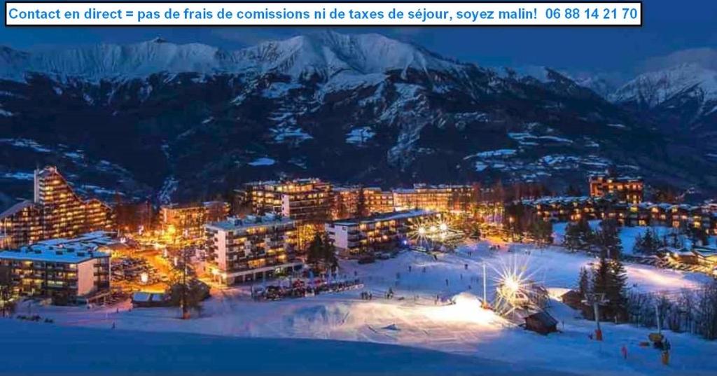 T2 Immeuble Chanteclerc 6 personnes 37m2 PRALOUP 1600 appartement pied des pistes